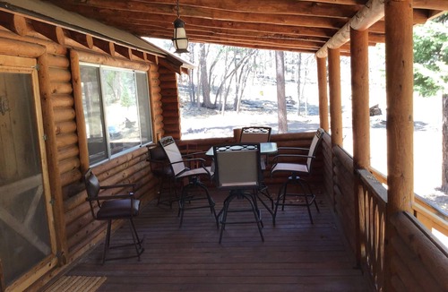 Alpine Cabin | Quiet 3 Br/2 Bath Cabin on 1 Acre, in the Pines and Aspens with US forest access