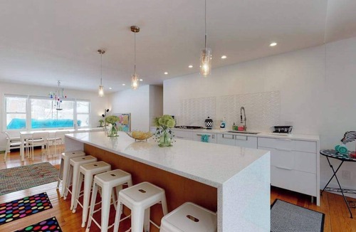 New Buffalo House | Quiet downtown home with hot tub, firepit, washer/dryer - walk everywhere