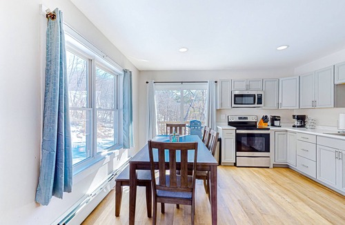 Dedham House | Quiet duplex with private deck, peaceful views, grill, & private W/D