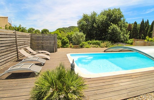 Coustouge House | Quiet house in Corbières covered pool air conditioning
