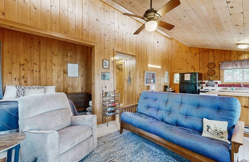 Ellsworth Cottage | Quiet lakefront cottage with a firepit, private beach, & two kayaks