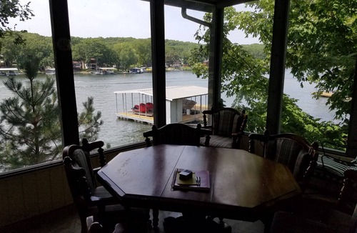 Gravois Mills House | Quiet location, beautiful lakefront home in a cove. Private covered boat dock!n