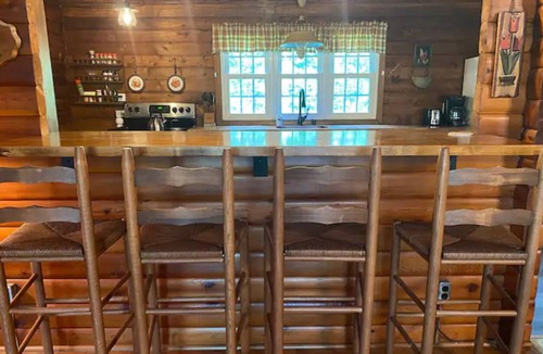 Great Cacapon Cabin | Quiet Log Cabin with private river access and hot tub
