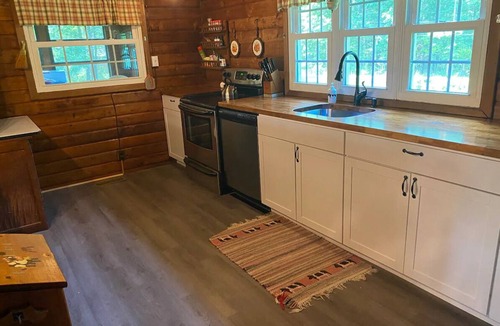 Great Cacapon Cabin | Quiet Log Cabin with private river access and hot tub