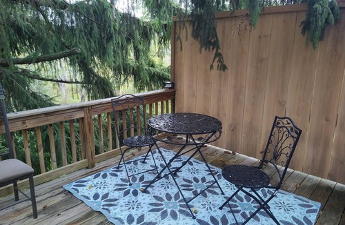 Camptown Apartment | Quiet, whimsical country apartment with a private deck. Pets welcome.
