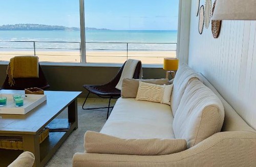 Saint-Michel-en-Greve Apartment | Rare, Vue pleine mer à 180°c surplombant la plage