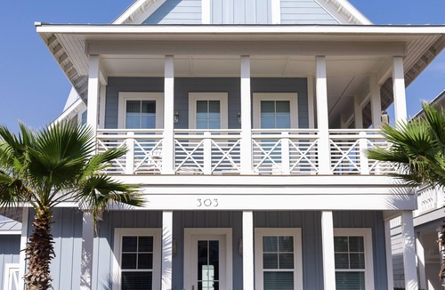 Cinnamon Shore House | Redecorated Beach Home w/Stylish Porches, Hot Tub, Fire Pit & Much More!
