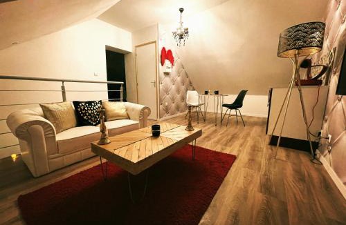 Douchy-les-Mines Hotel | Redroom Loveroom Chambre Spa privative Insolite Thème 50 nuances de grey