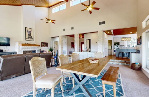 Spicewood House | Regal riverfront home with 2 cabins - 2 miles to marina