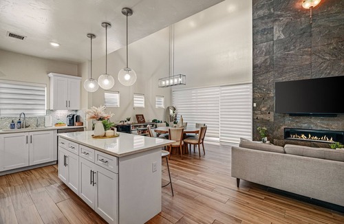 El Paso House | Relax and recharge in this stylish West El Paso home featuring a spacious king suite, dedicated workspace, and a private fenced backyard with BBQ grill and outdoor seating. Minutes from shopping, dining, and hiking trails, it’s the perfect stay!