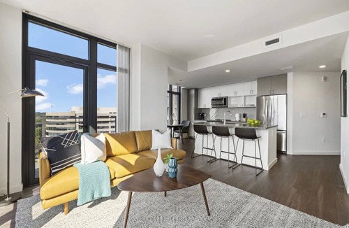 Bluemont Hotel | Relax at Spacious Apartment w/Full Kitchen & Rooftop Access | Landmarks Nearby