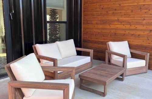 Forestburg House | Relax at this Modern Rustic Barndominium in Nocona. This 2BR, 2BA retreat offers an open layout, chef’s kitchen, spa-style baths, and outdoor patio with fire pit—perfect for families, couples, or friends under the Texas stars.