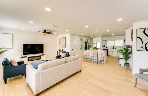 Irving House | Relax Fireside: Dallas Area Home w/Yard & Patio!