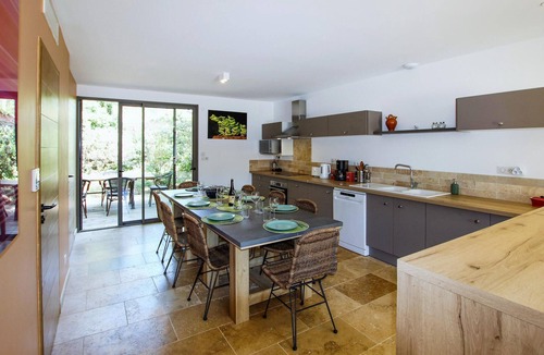 Vagnas House | Relax to the fullest in this idyllically located vacation home with pool.
