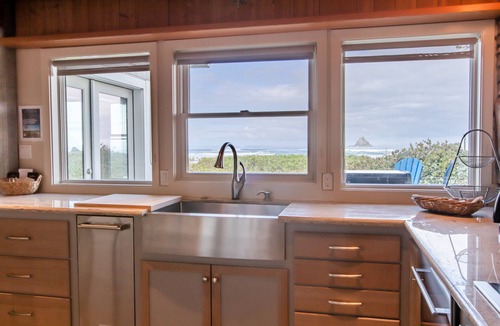 Arch Cape House | Relaxed Oceanfront Living, Direct Beach Access, Dog-Friendly, Balconies, Fireplace, Yard, Ping Pong