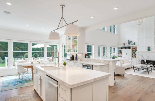 Northwest Harbor House | Remarkable Hamptons estate, resort-style amenities, large pool, multiple.