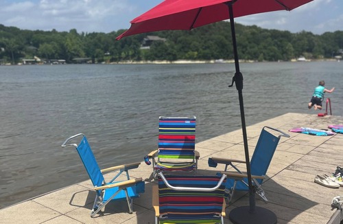Grove Cabin | Remodeled cabin on Grand Lake with boat slip and boat dock. Pet-Friendly!