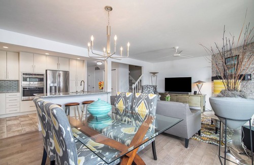 Manistee Condo | Remodeled Harbor Condo Steps to Lake MI
