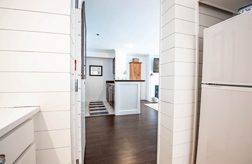 Boyne City Condo | Remodeled Lake Charlevoix Condo | First Floor Beachside Comfort | Fireplace