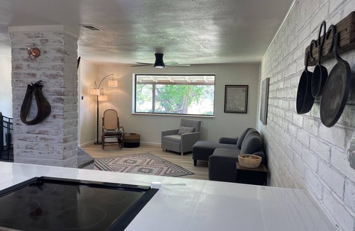 Cliff House | Remodeled mid-century brick house is excellent base for exploring the Gila