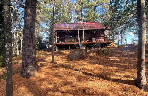 River Valley Cottage | Remote off grid island with log cabin and great fishing, water access only.