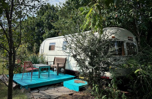 Oklahoma City House | Renovated 1976 Airstream Argosy, A Wooded Retreat in Oklahoma City