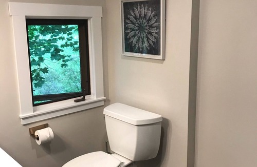 Barnard Cabin | Renovated Cabin Overlooking Waterfall and Pond