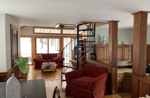 Barnard Cabin | Renovated Cabin Overlooking Waterfall and Pond