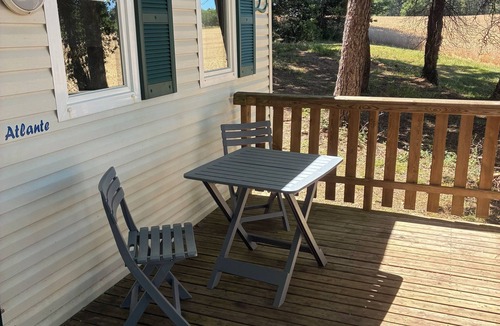 Gavaudun House | Renovated mobile home bathroom with Italian shower