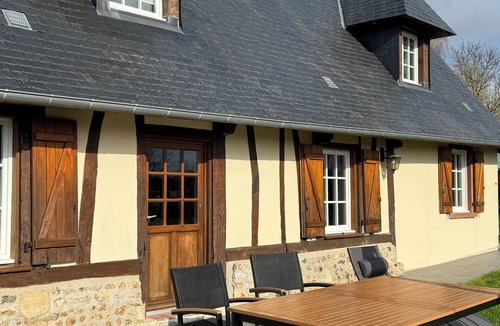 Triqueville House | Rent charming Norman half-timbered house with large garden - sleeps 6/7