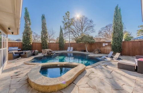 Plano House | Resort style heated pool and spa, 4 bedroom, 3 bath luxury house