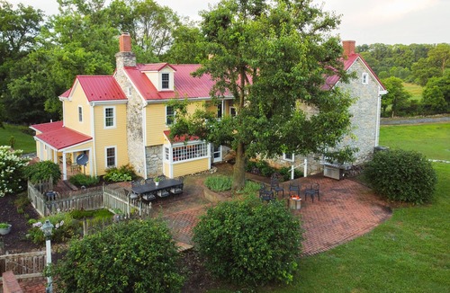 Sharpsburg House | Restored 1700s Farmhouse with Pool Overlooking Horse Pasture