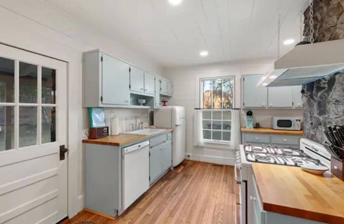 Suches Cottage | Retro Rock Cottage- Private Toccoa River Retreat