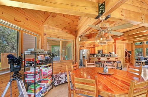 Blanco House | Rim Rock I Blanco, Log Cabin , Pool, Hot Tub, 10 acres of Nature to Explore