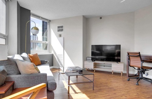 Rush and Division Apartment | River N 1BR w Gym WD nr Mag Mile CHI-85