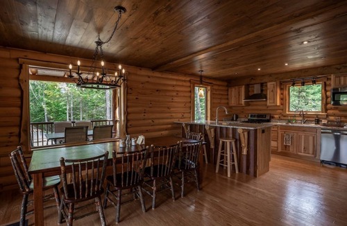 Lake Placid House | River Road Log Lodge overlooking Whiteface Mt