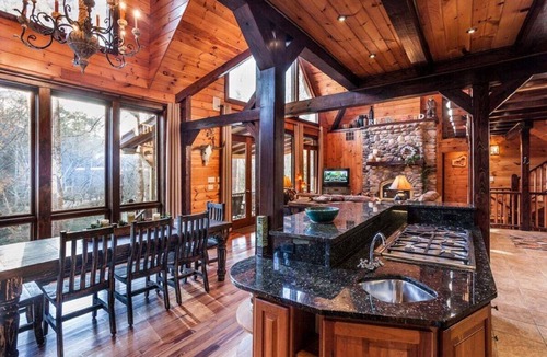 Ellijay Cabin | River's Bend - River Front, Hot Tub, Game Room, Luxury