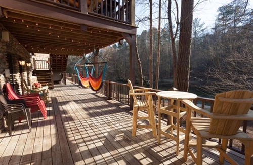 Ellijay Cabin | River's Bend - River Front, Hot Tub, Game Room, Luxury