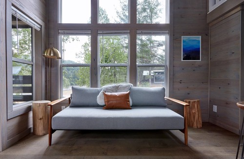 Arden Ski Chalet | River View Cabin with Hot Tub