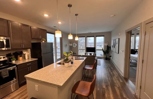Broad Ripple Apartment | River Views & Monon Trail Steps Away: Chic Oasis