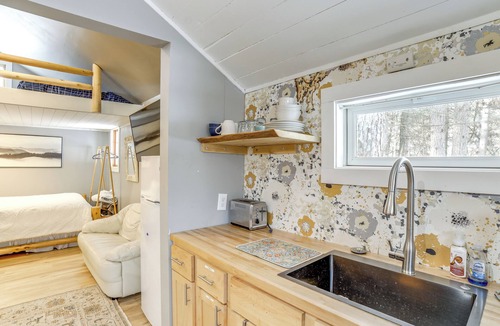 Big Rapids Apartment | Riverfront Big Rapids Cabin w/Fire Pit!