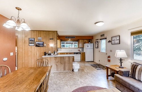 Joseph Cabin | Riverfront cabin with large yard, great deck, & fireplace