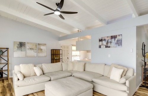 Elkhart House | Riverfront Elkhart Rental: Deck & Ping Pong Table!