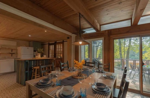 Brebeuf Ski Chalet | Riverfront Getaway with Hot Tub and Scenic Views