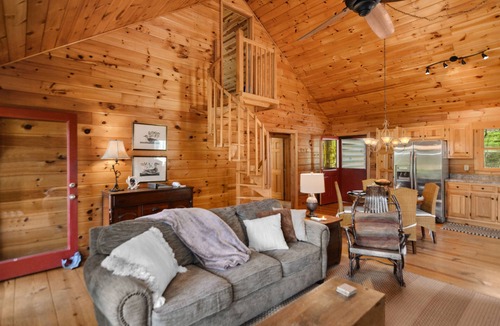 Ellijay Cabin | Riverfront, Hdtv, Flat Lot, Grassy Yard!