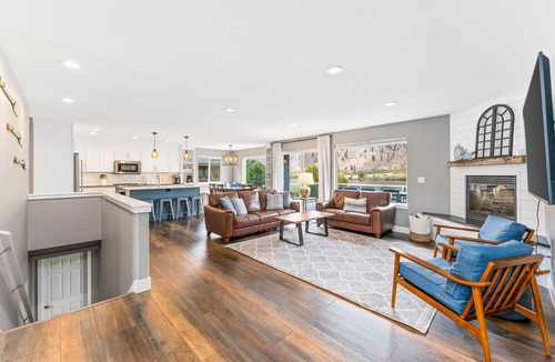 Orondo House | Riverfront home with beach access, cabana, dock, private buoy, fast WiFi & AC