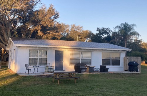 Sebastian Cottage | Riverfront home with a boat dock, WiFi, AC