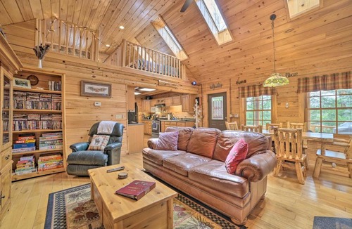 Big Creek Township House | Riverfront Lewiston Cabin w/Stone Fireplace!