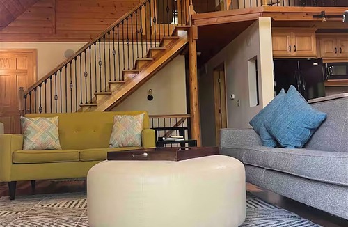 Coloma Cabin | Riverfront Log Cabin Near St Joe & South Haven