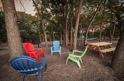 Bandera House | Riverfront RV on Medina River/1 Blk off Main/River Yurt Village & RV Park